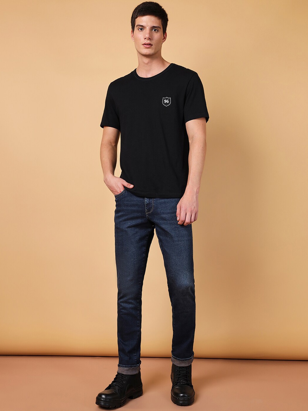 

Wrangler Men Skanders Slim Fit Light Fade Stretchable Jeans, Navy blue