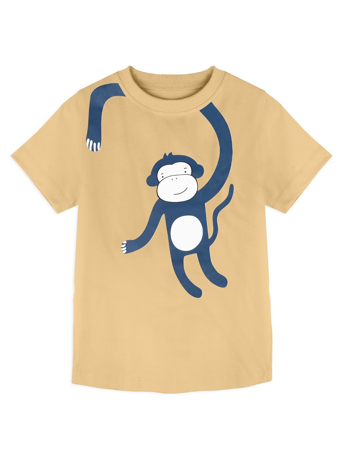 

ZIP ZAP ZOOP Boys Beige Printed 3D Grip Applique T-shirt