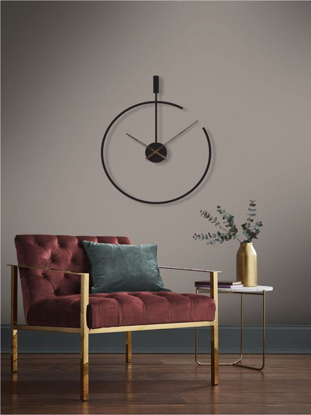 

The Art House Black Textured Abstract Shaped Analogue Contemporary Wall Clock