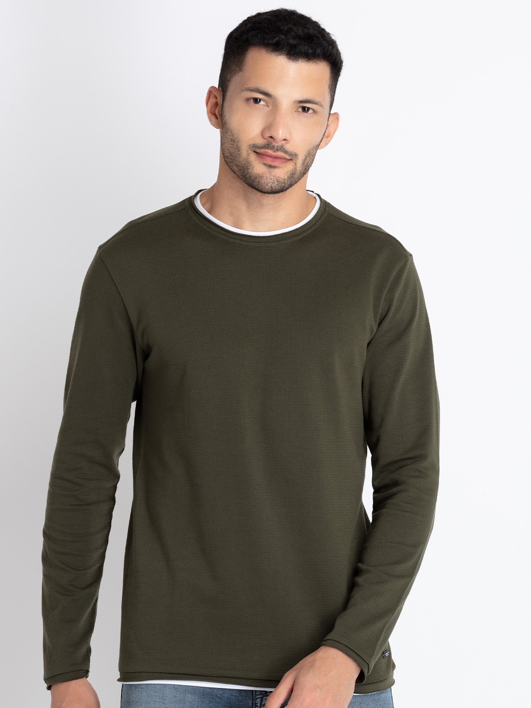 

Status Quo Cotton Round Neck T-Shirt, Olive