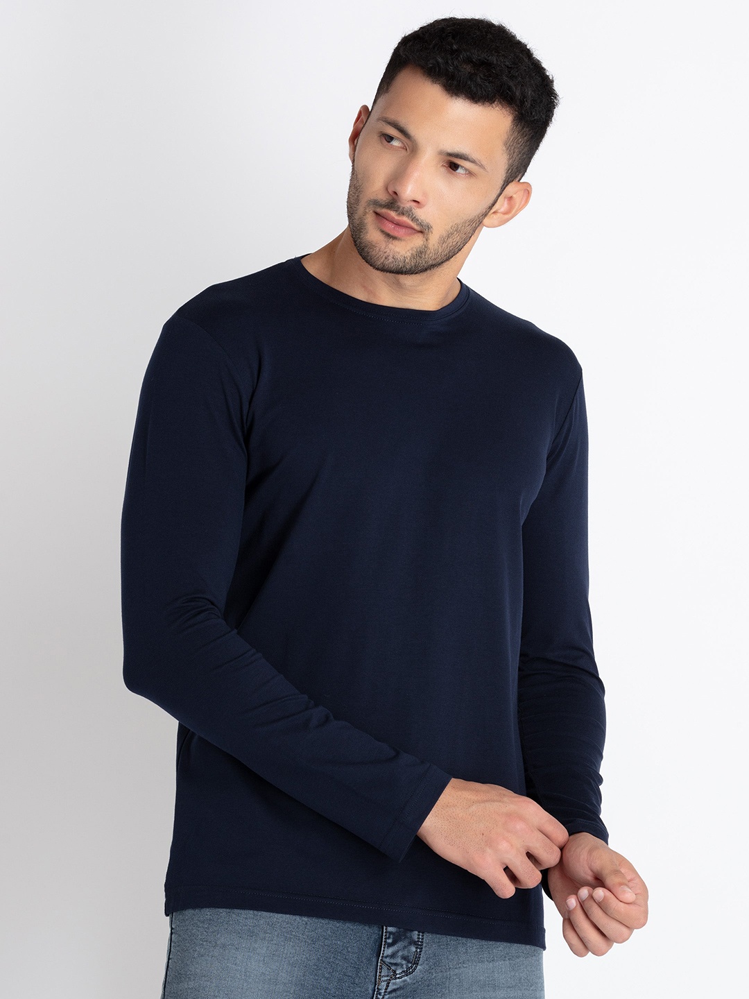 

Status Quo Full Sleeves Cotton T-shirt, Navy blue