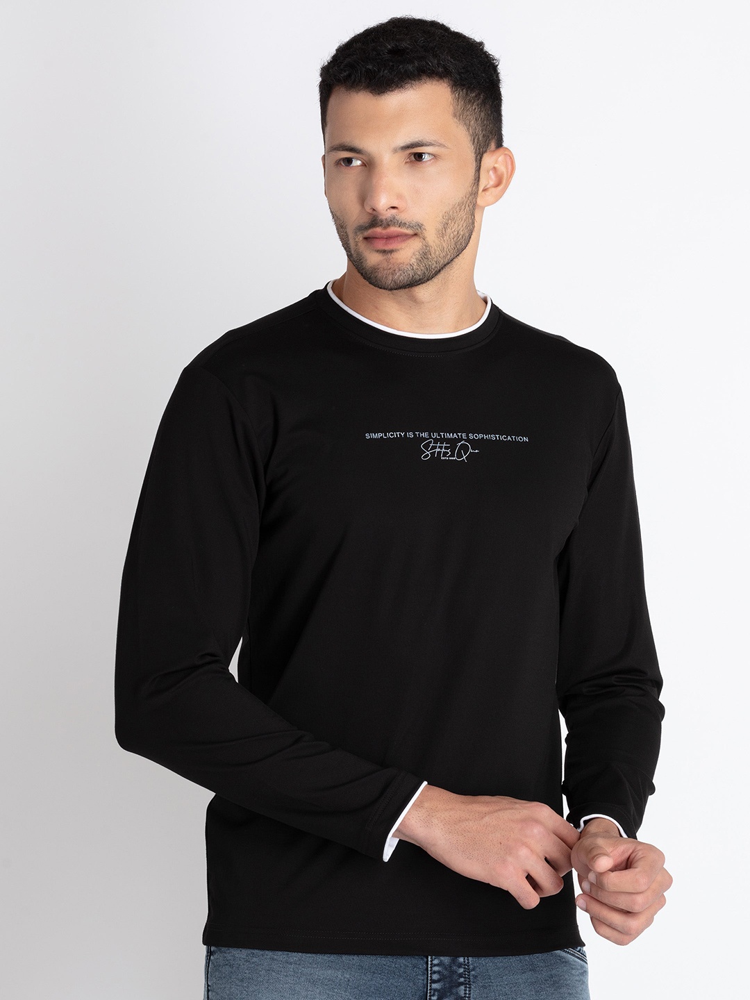 

Status Quo Typography Printed T-shirt, Black