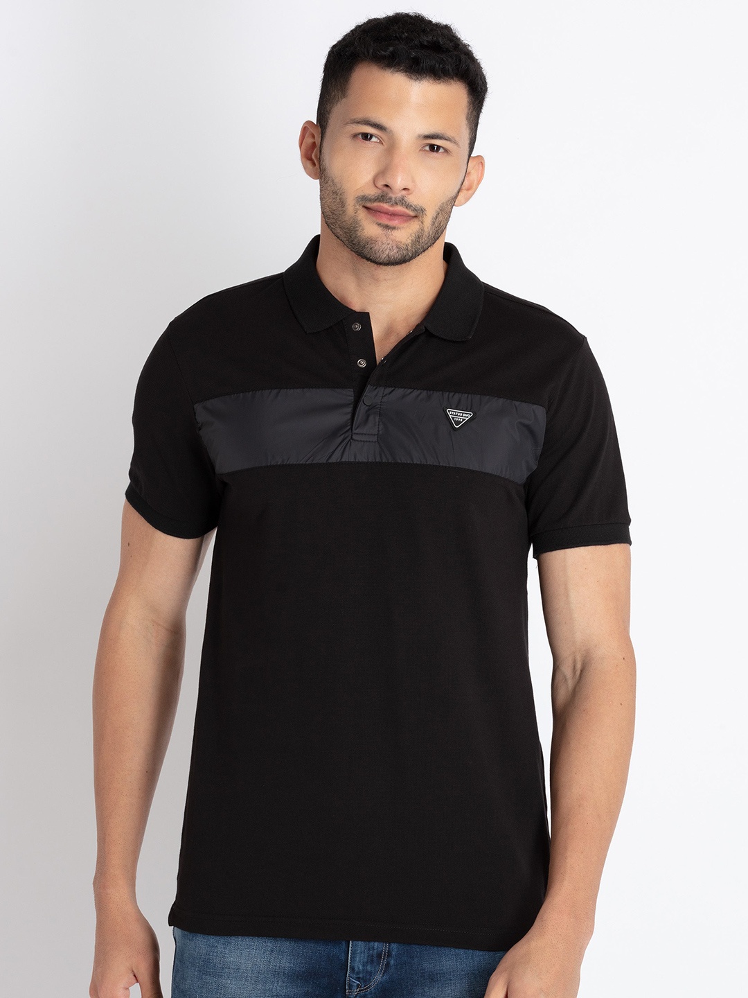 

Status Quo Polo Collar Short Sleeves T-shirt, Black