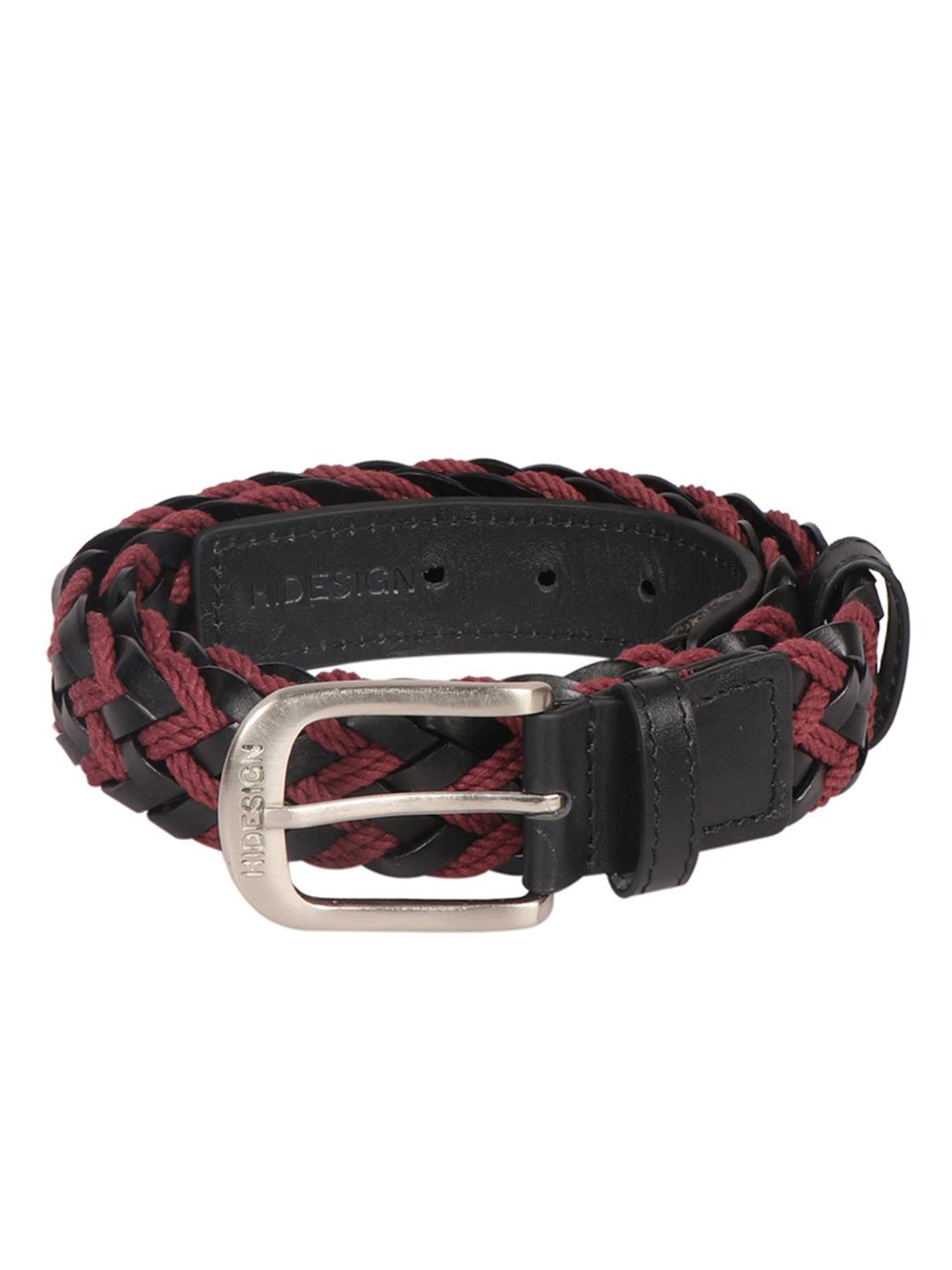 

Hidesign Men Textured Leather Belt, Red