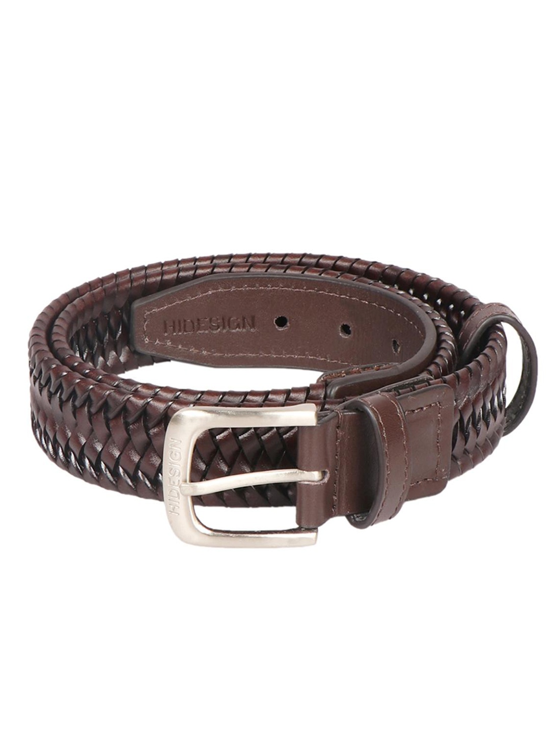 

Hidesign Men Textured Leather Belt, Brown