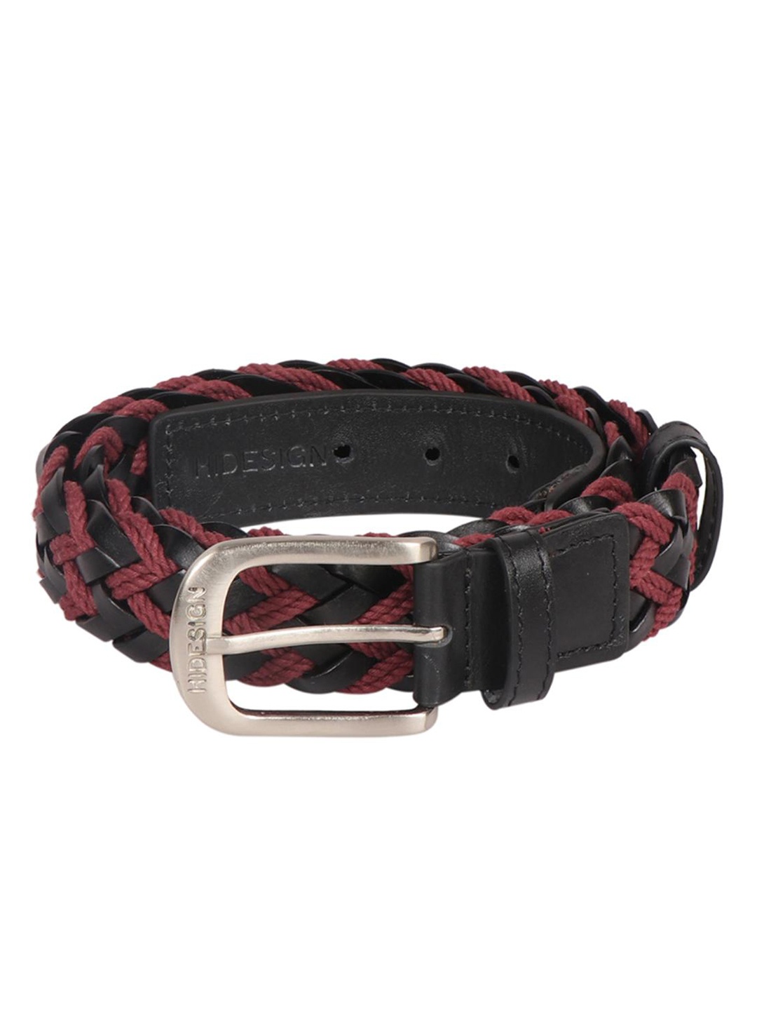 

Hidesign Men Textured Leather Belt, Red