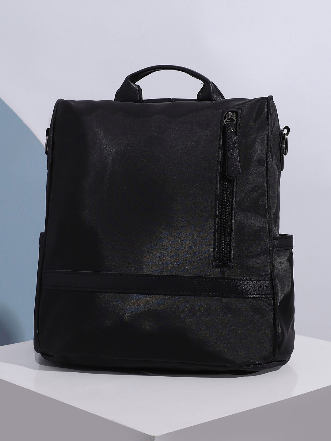 

HAUTE SAUCE by Campus Sutra Textured Backpack, Black