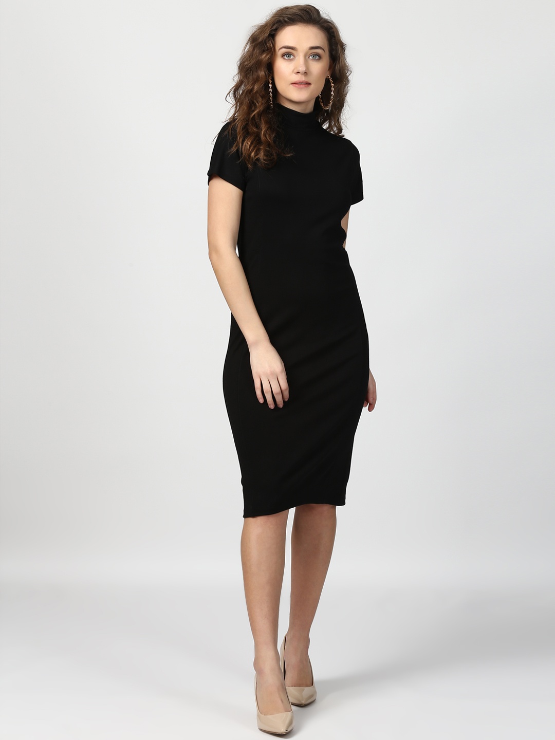 

Harpa Women Black Solid Bodycon Dress