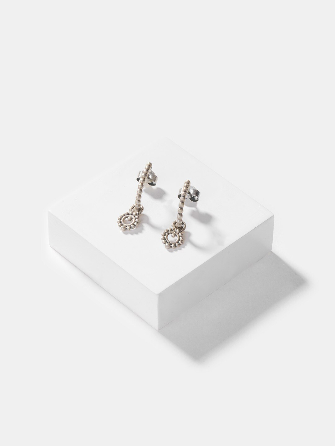 

SHAYA Contemporary Drop Earrings, Silver