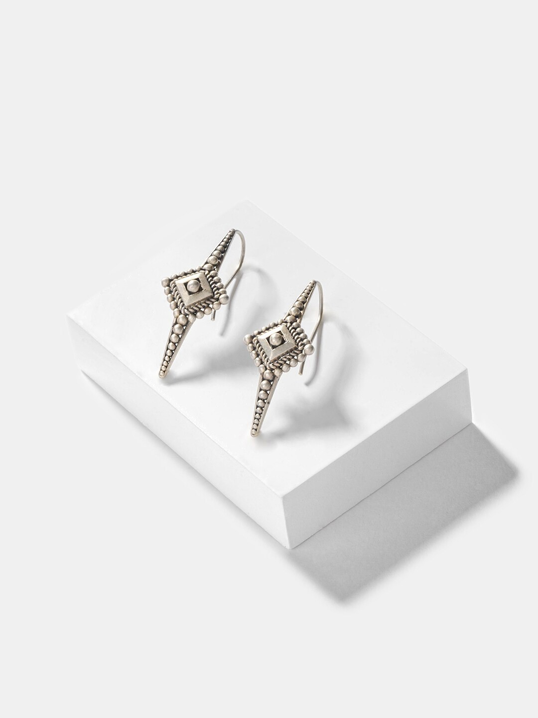 

SHAYA Contemporary Drop Earrings, Silver