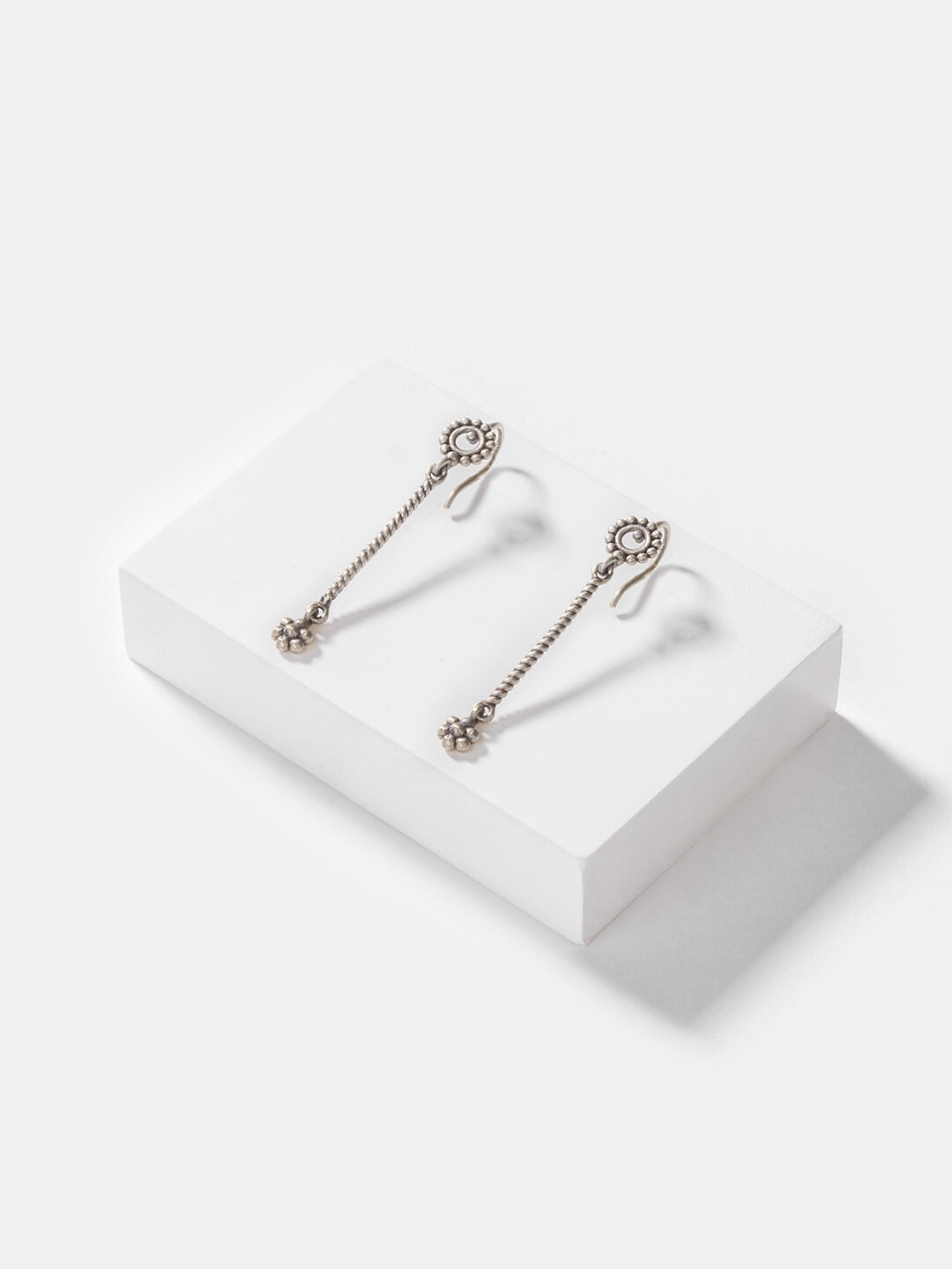 

SHAYA Contemporary Drop Earrings, Silver