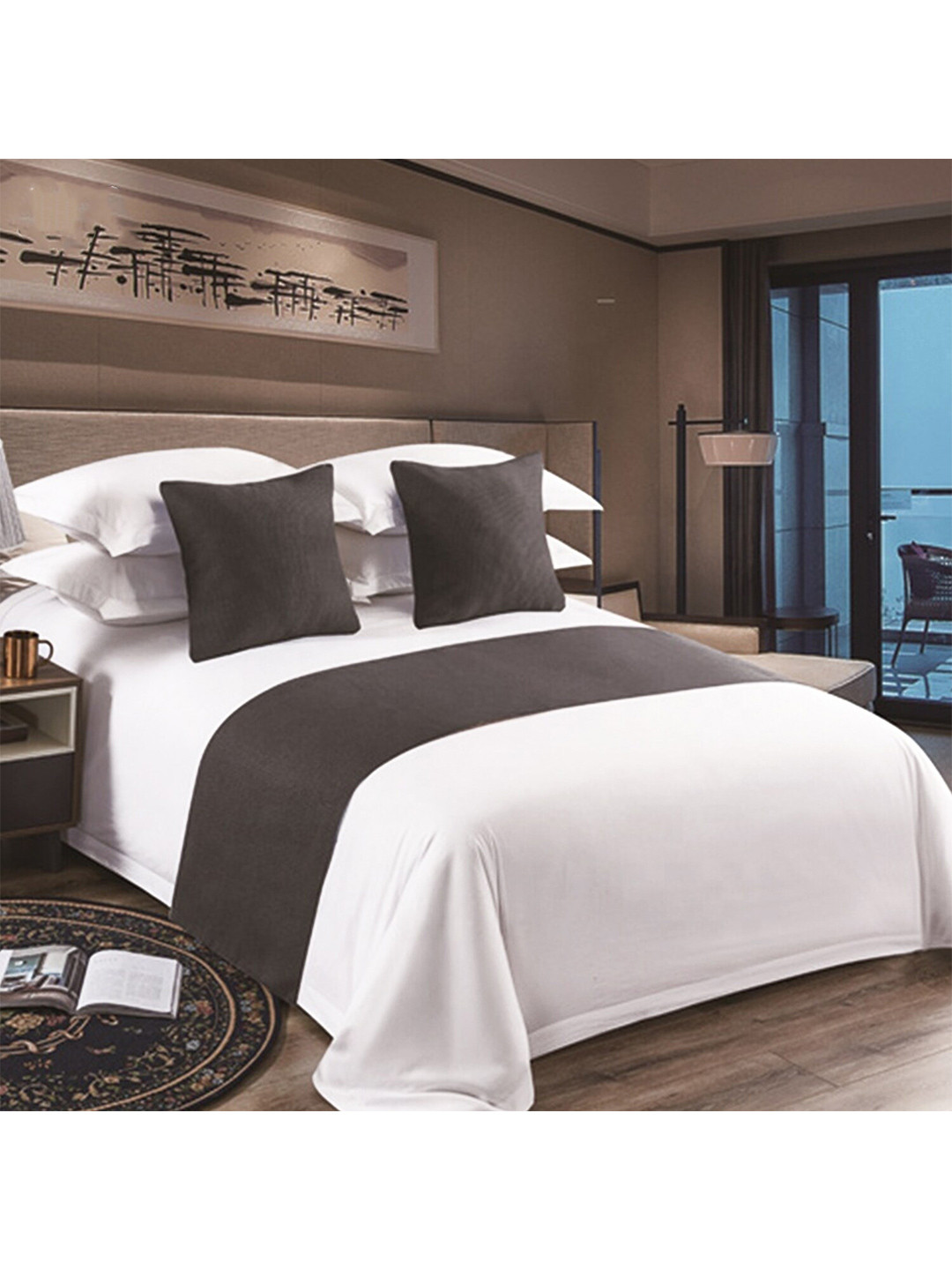 

Adbeni White 300 TC Cotton Satin King Bedsheet with 2 Pillow Covers