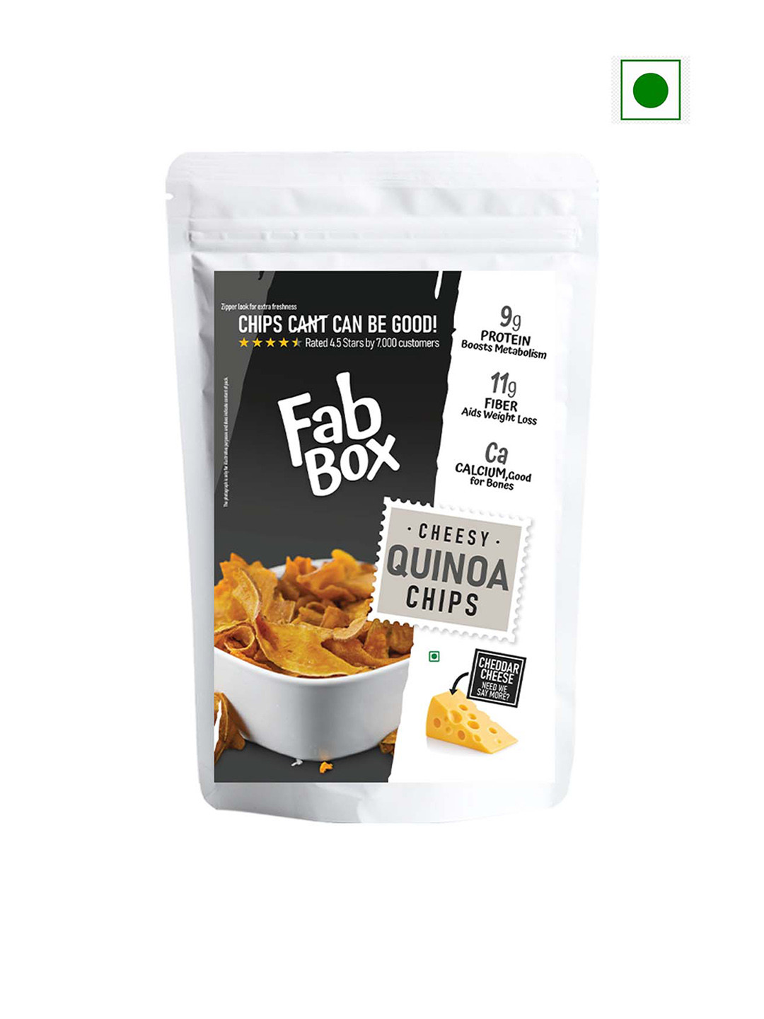 

FabBox Mexican Quinoa Chips-50gm, Green