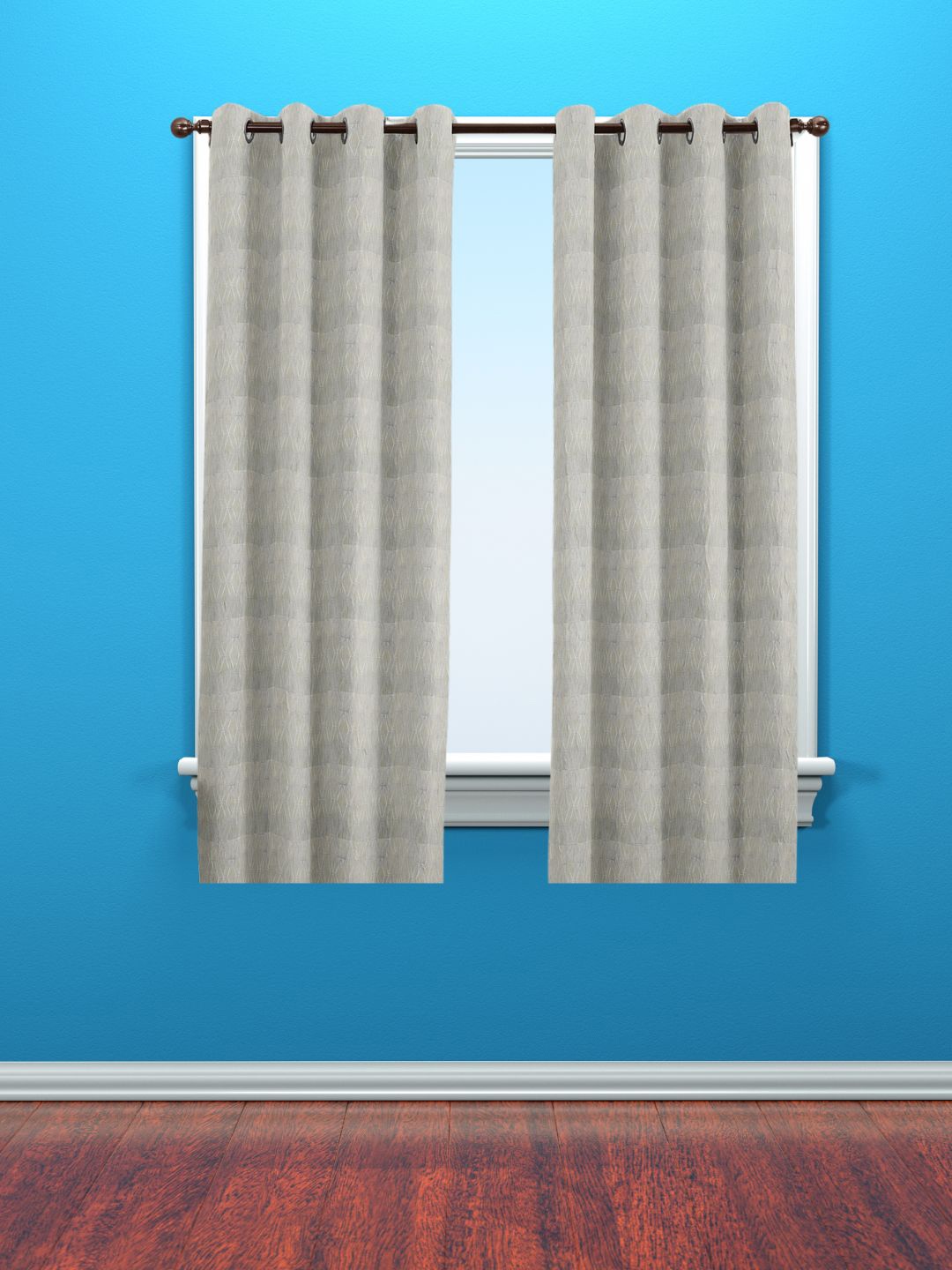

Black gold Beige & White 2 Pieces Geometric Room Darkening Windows Curtains