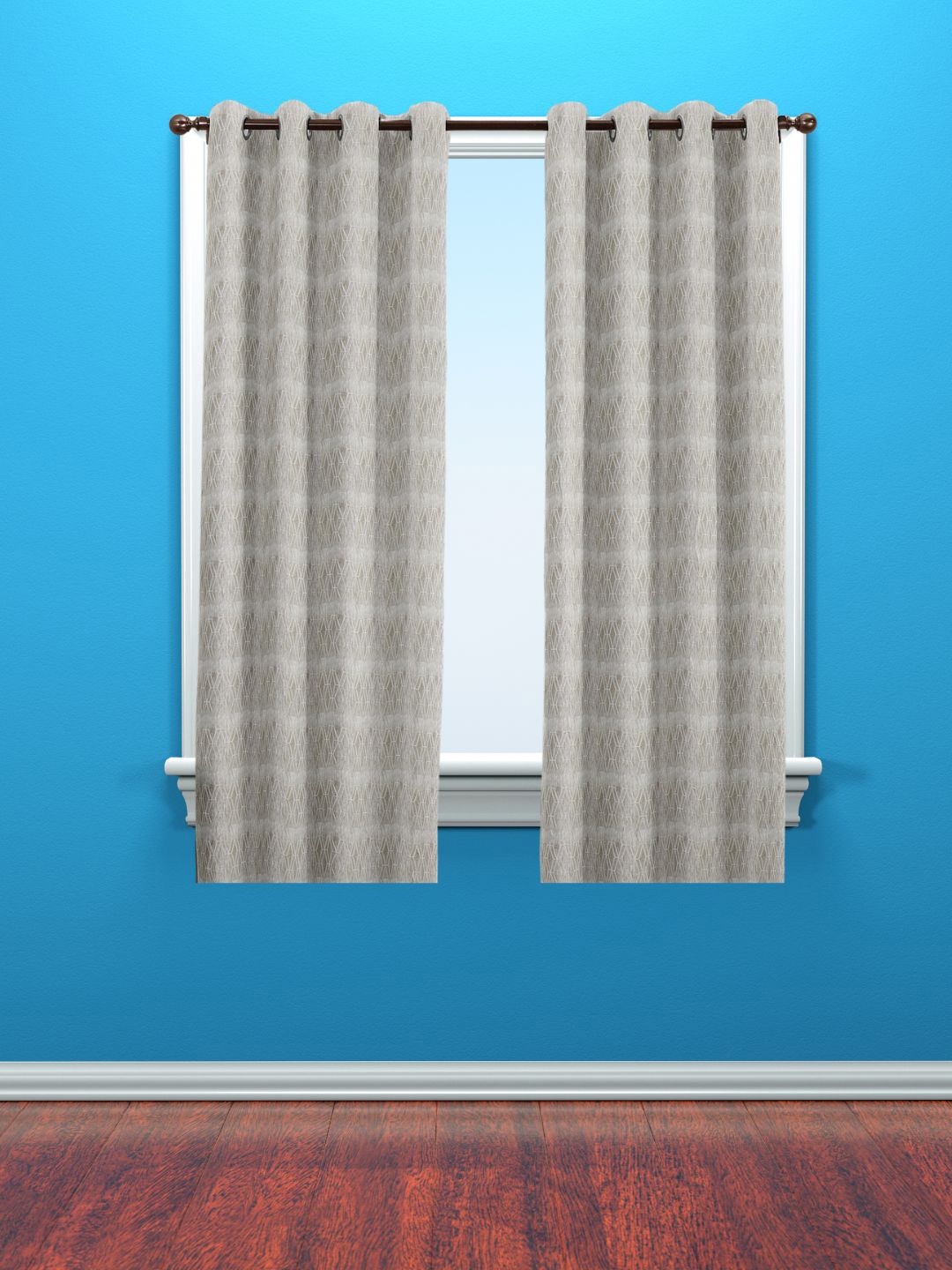 

Black gold Brown & White 2 Pieces Geometric Room Darkening Windows Curtains