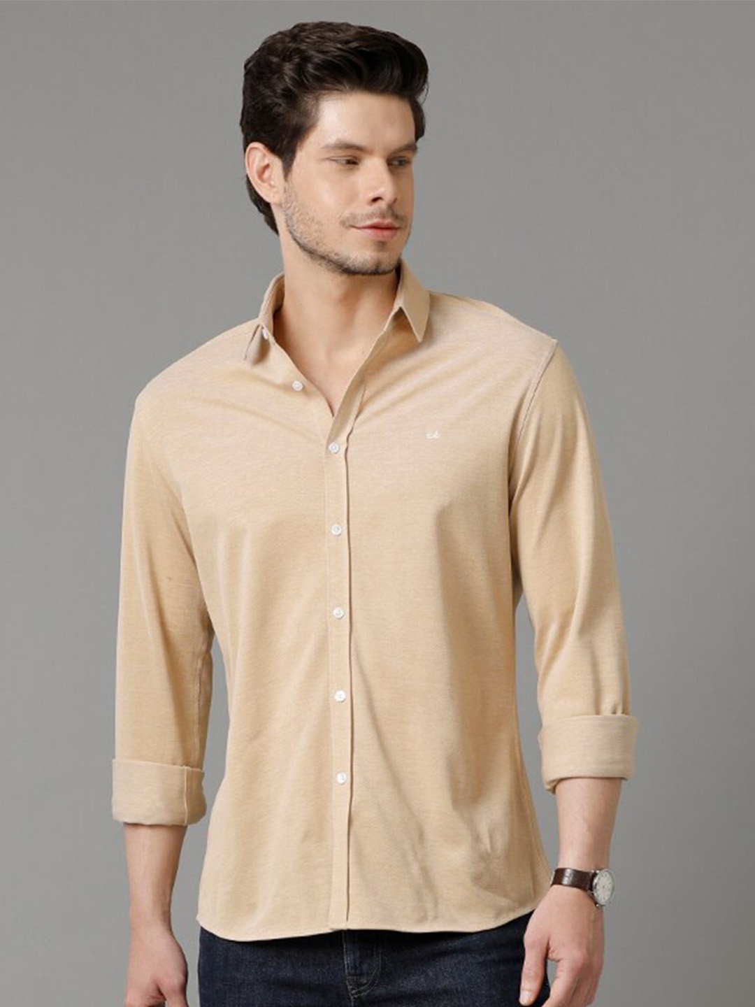 

Aldeno Comfort Regular Fit Pure Cotton Casual Shirt, Yellow