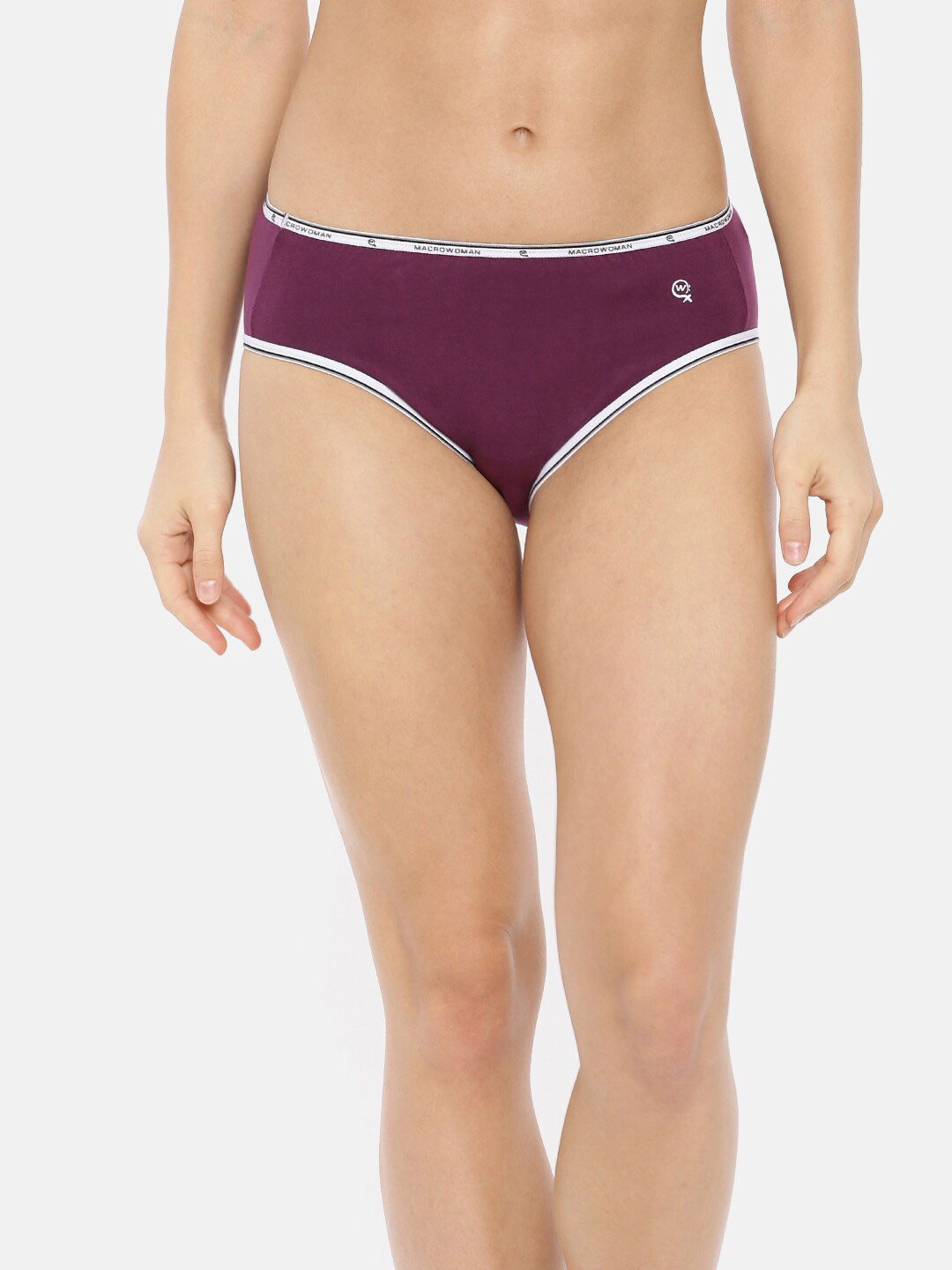 

Macrowoman W-Series Mid-Rise Anti Bacterial Hipster Briefs, Purple