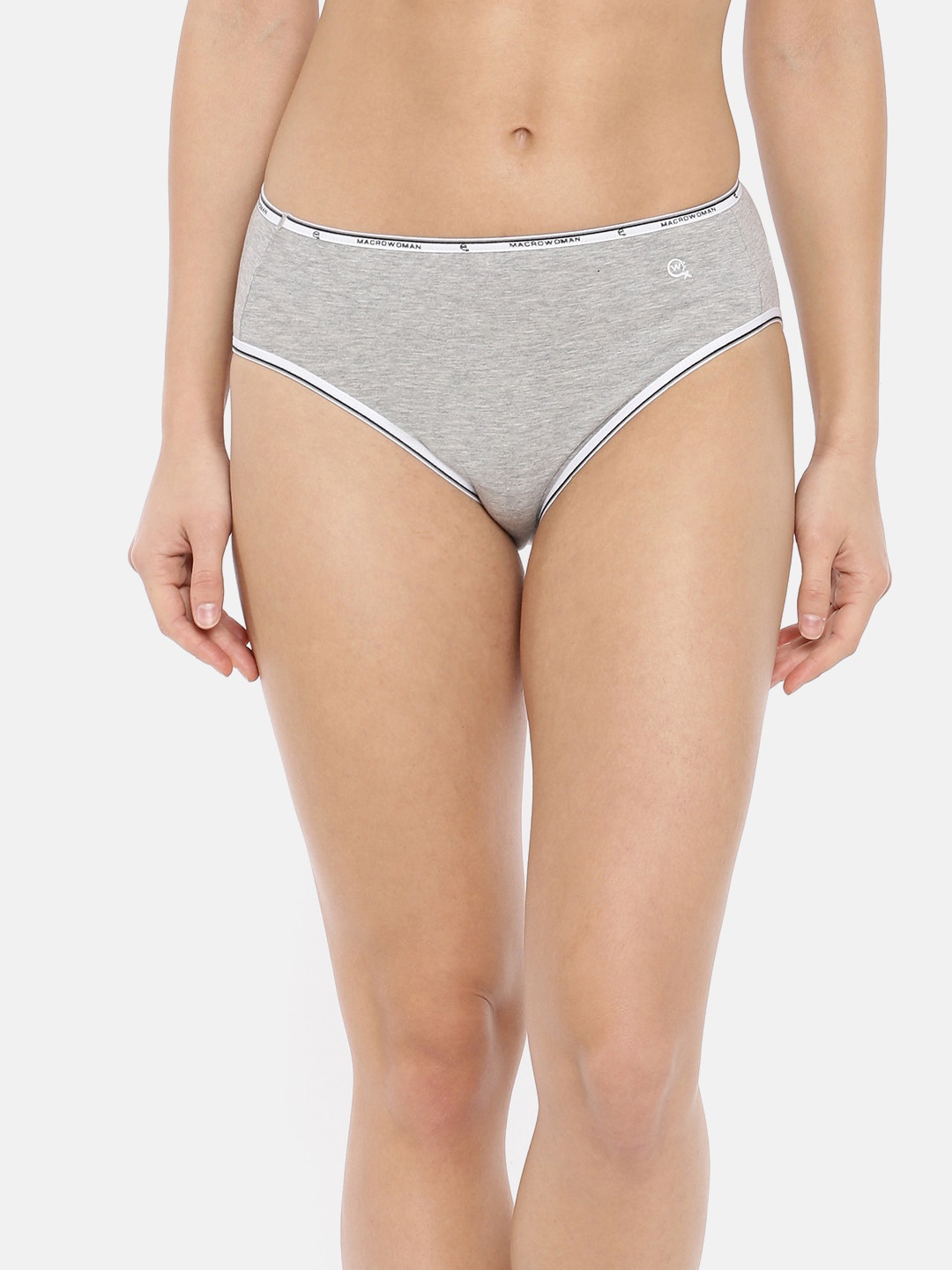 

Macrowoman W-Series Anti Bacterial Hipster Briefs, Grey melange