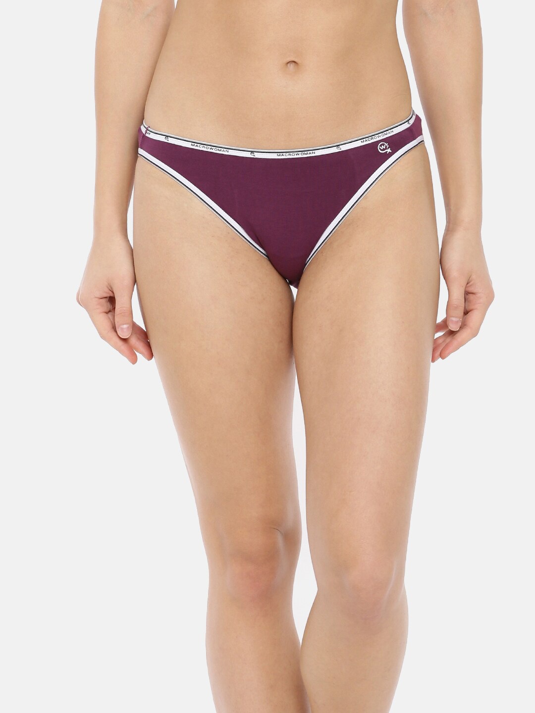 

Macrowoman W-Series Women Anti Bacterial Stretch Bikini Brief, Purple