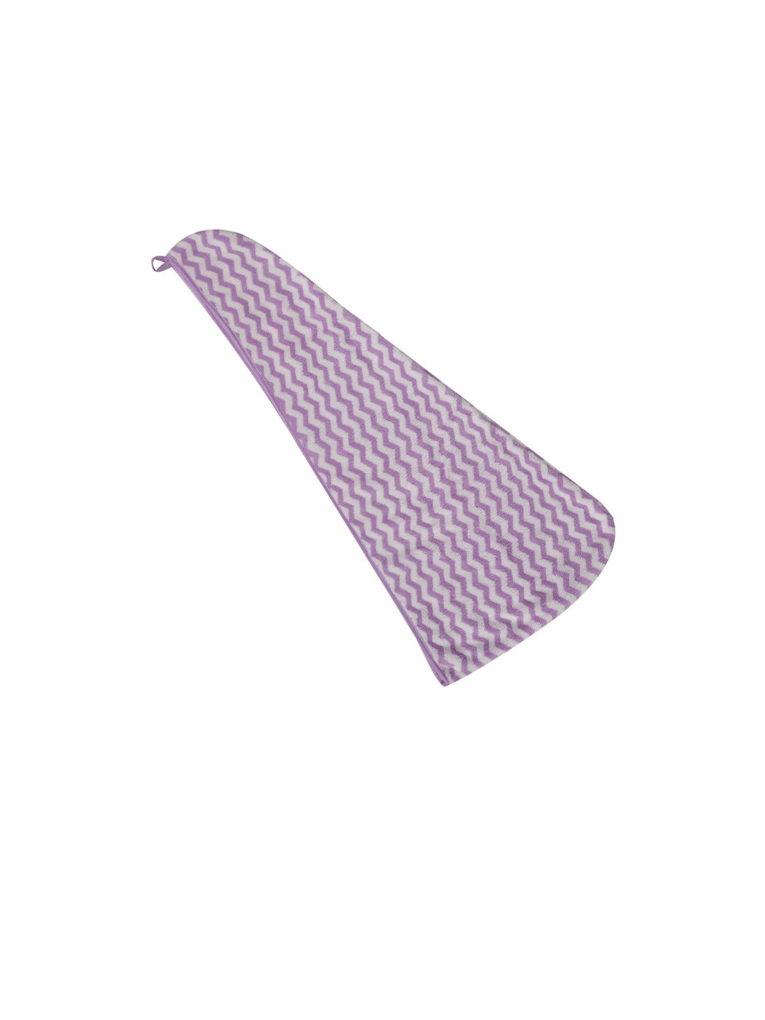 

Black gold Purple & White Zig Zag Design Pure Cotton Hair Draper