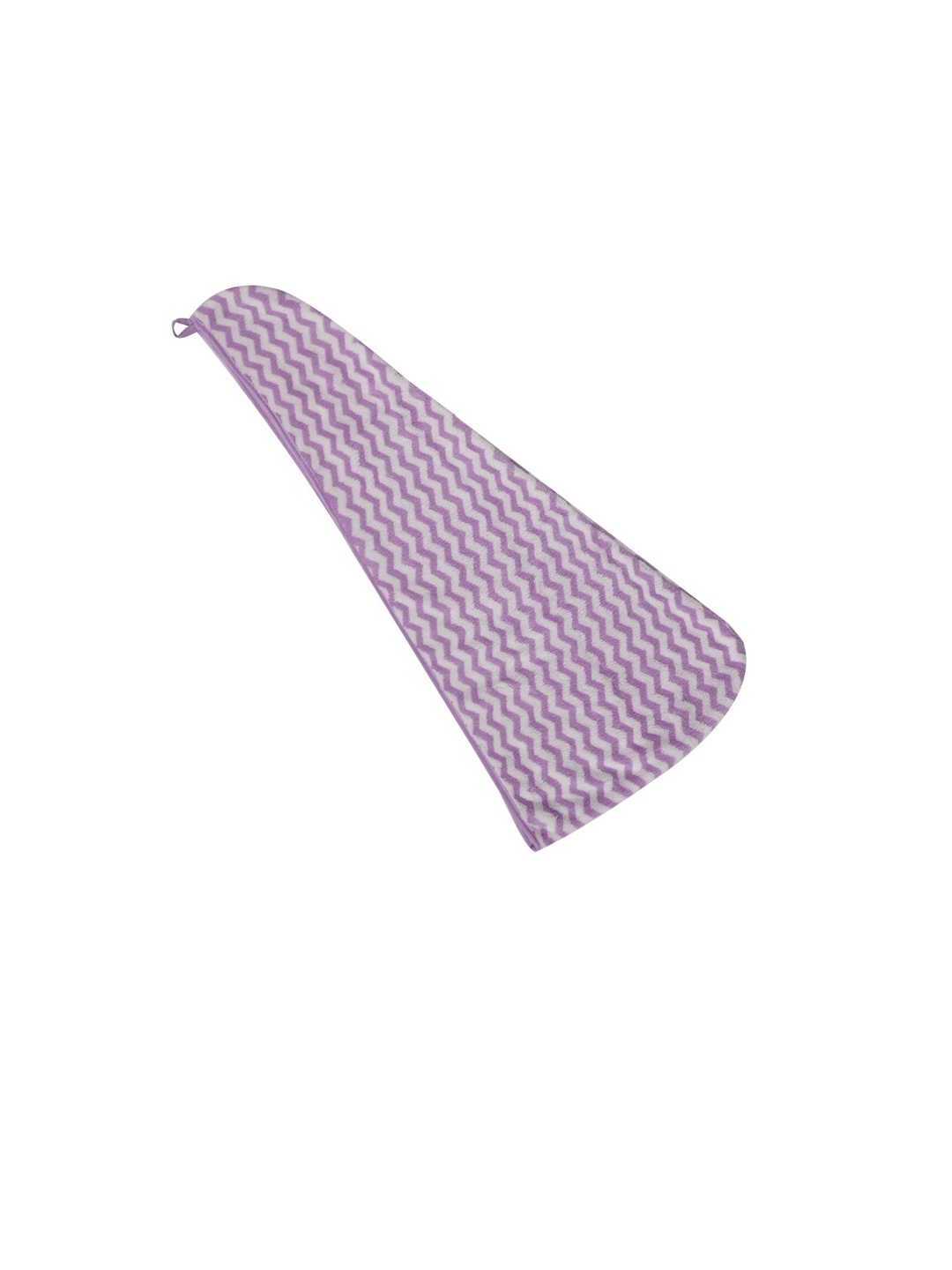 

Black gold Purple & White Zig Zag Design 400 GSM Pure Cotton Hair Draper