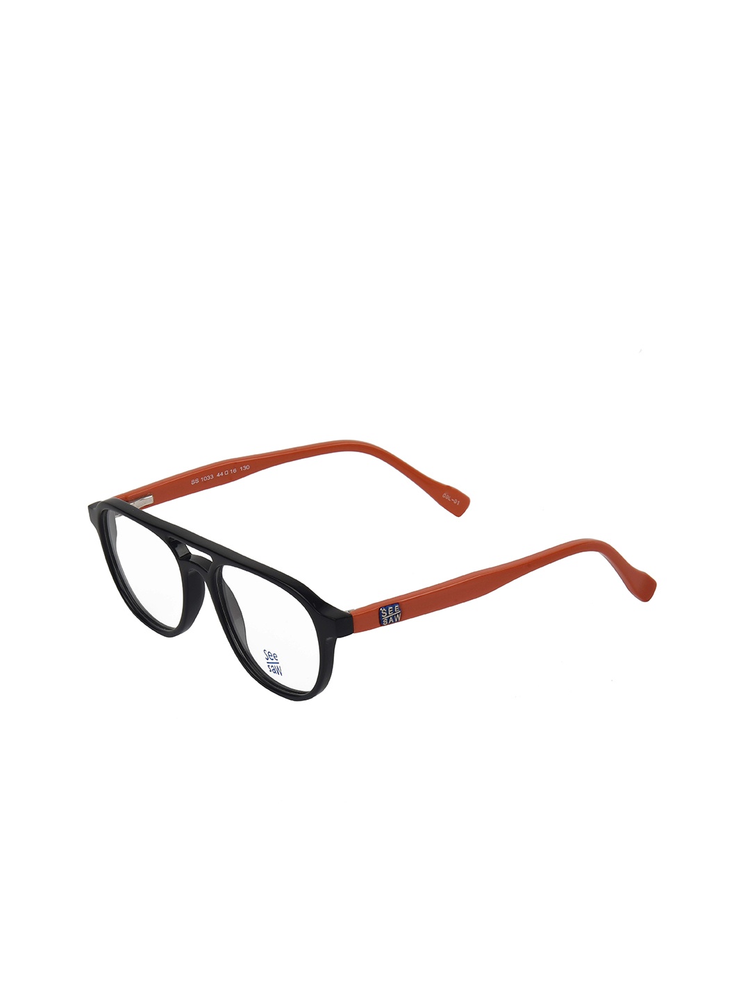 

SEESAW Kids Colourblocked Full Rim Round Frames, Orange