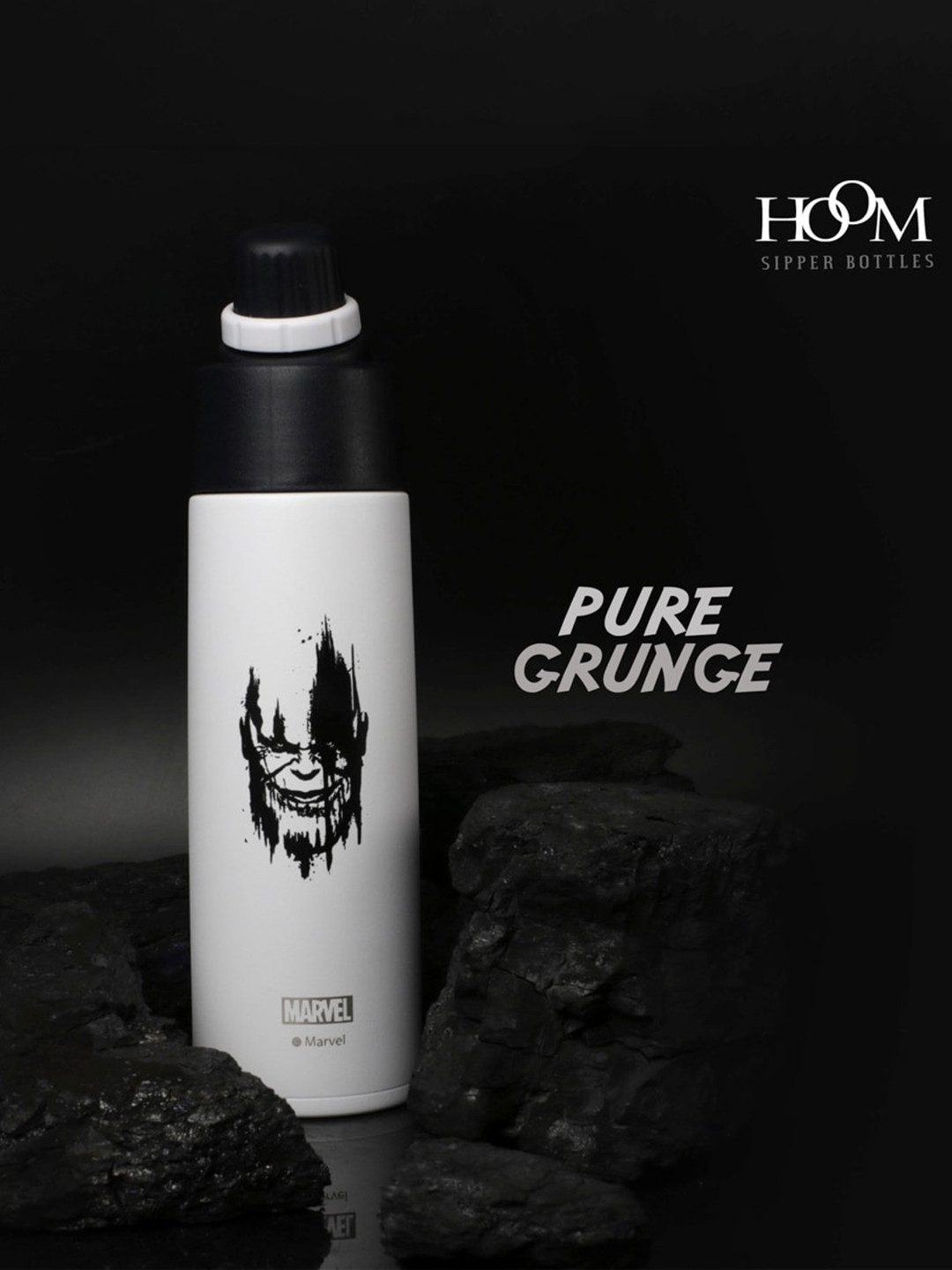 

Marvel Boys White & Black Printed Double Wall Vacuum Water Bottle 500ml