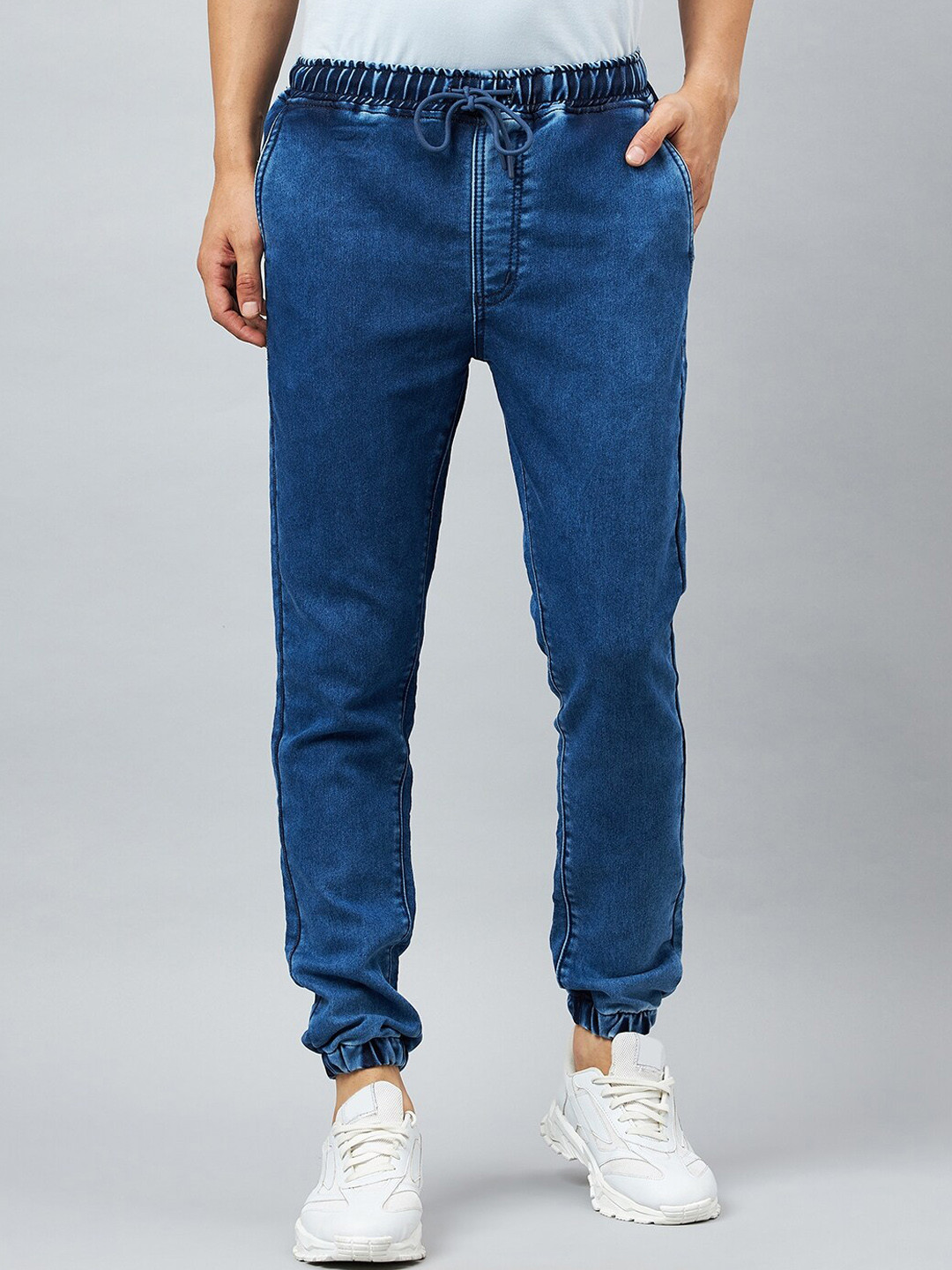 

Club York Mens Mid-Rise Slim Fit Clean Look Non-Stretchable Casual Jeans, Blue