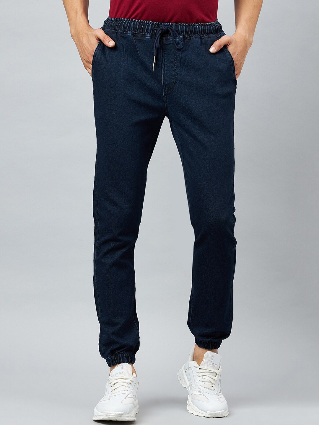 

Club York Mens Mid-Rise Slim Fit Clean Look Non-Stretchable Casual Jeans, Blue