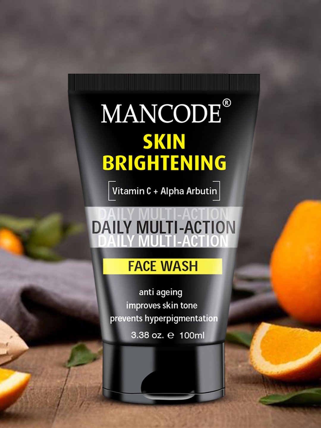 

MANCODE Skin Brightening Face Wash 100ml, Black