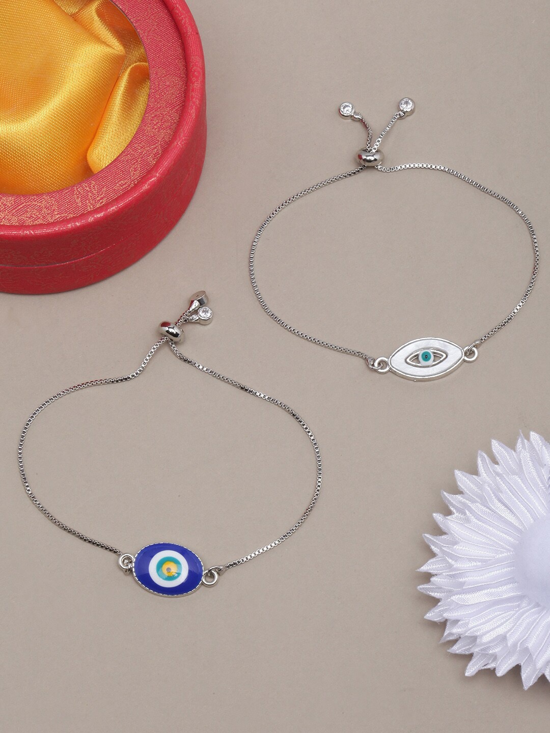 

Stylecast X KPOP Set of 2 Silver-Plated Charm Bracelet
