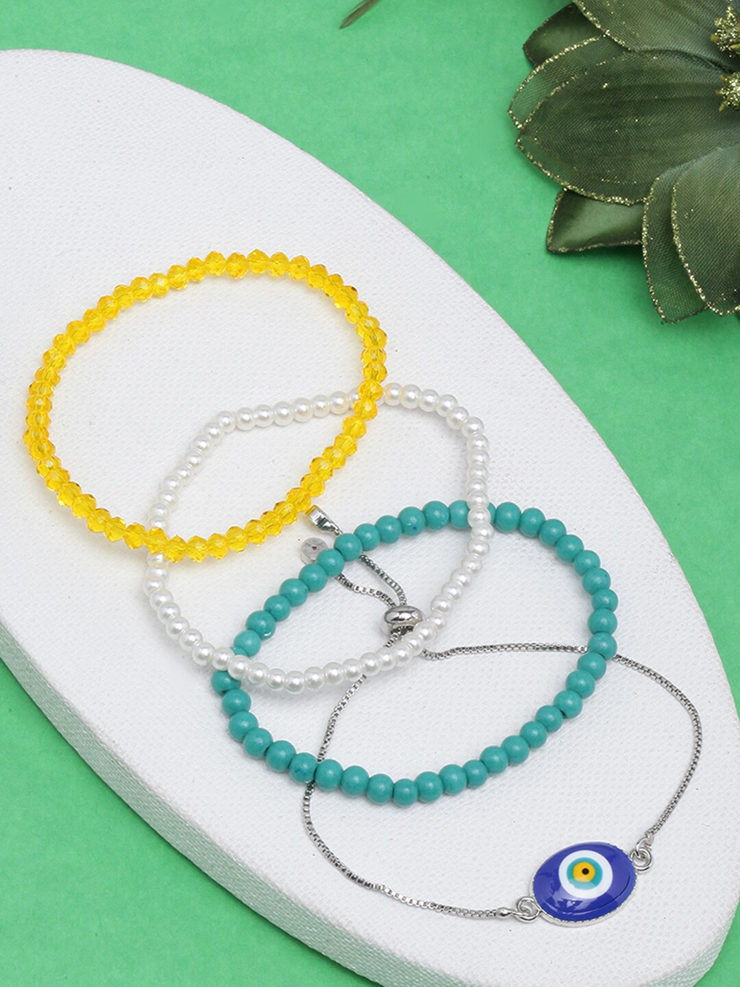 

Stylecast X KPOP Set Of 4 Silver-Plated Bracelets
