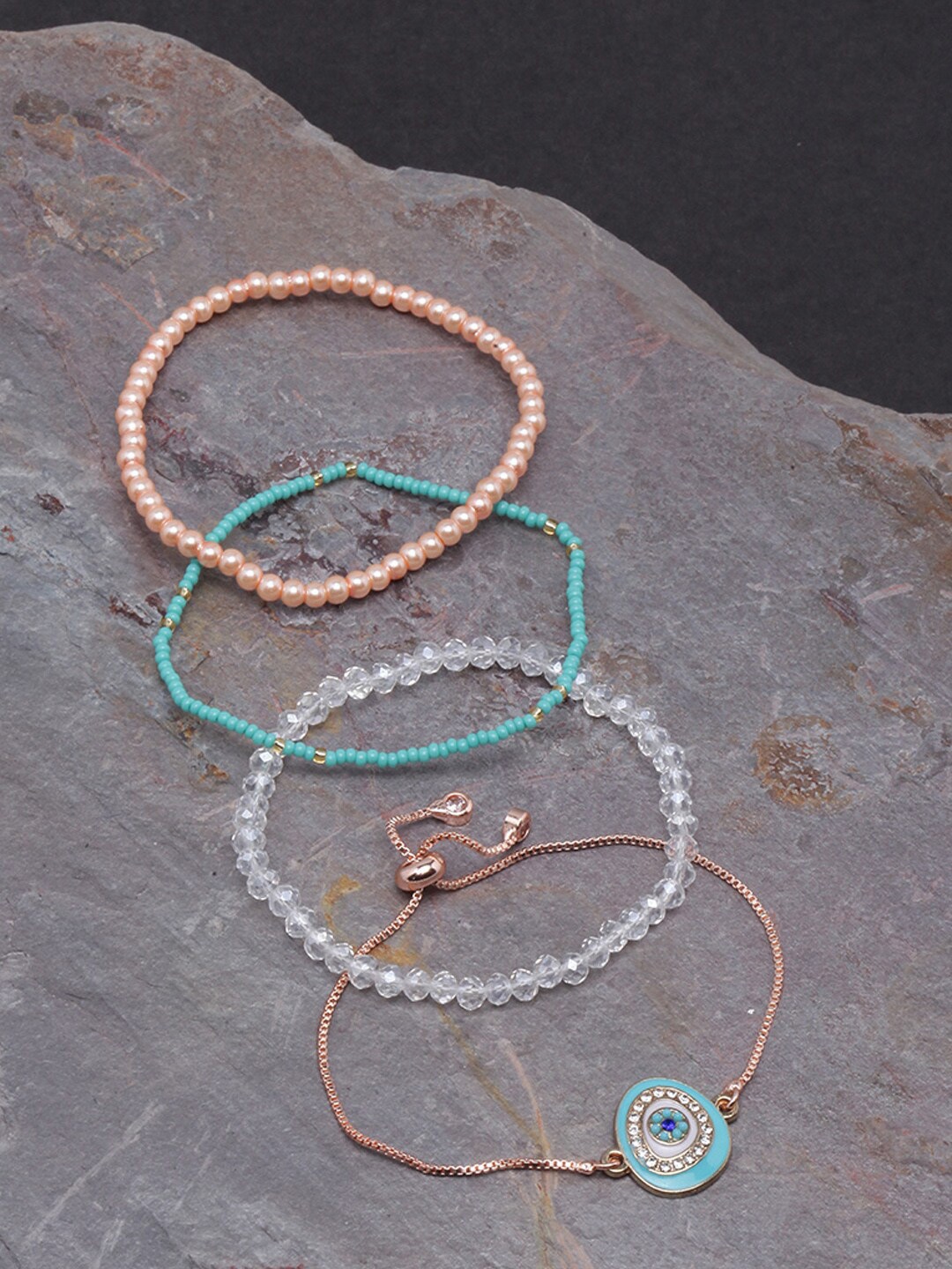 

Stylecast X KPOP Set Of 4 Gold-Plated Bracelets, Rose gold