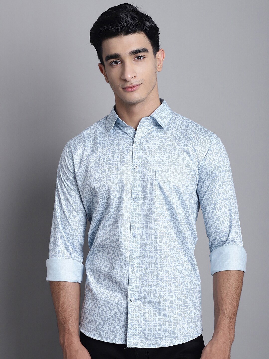 

Armaan Ethnic Printed Original Cotton Casual Shirt, Blue