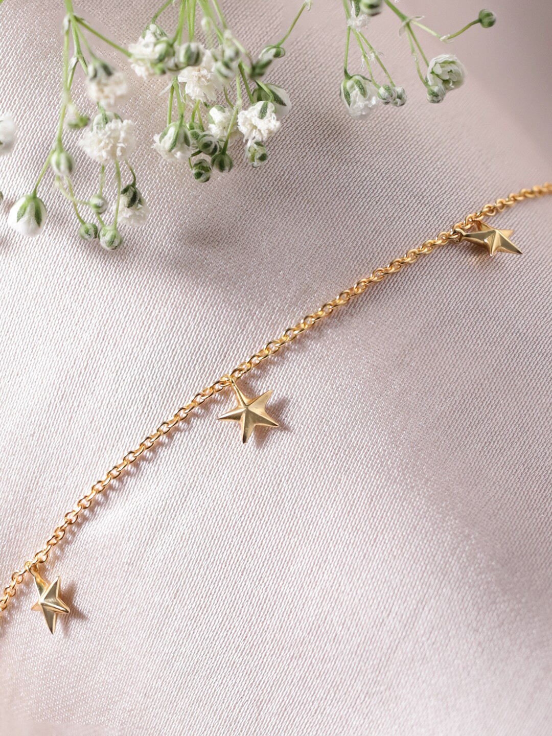 

Rubans 22 K Gold Plated Sterling Silver Charm Bracelet