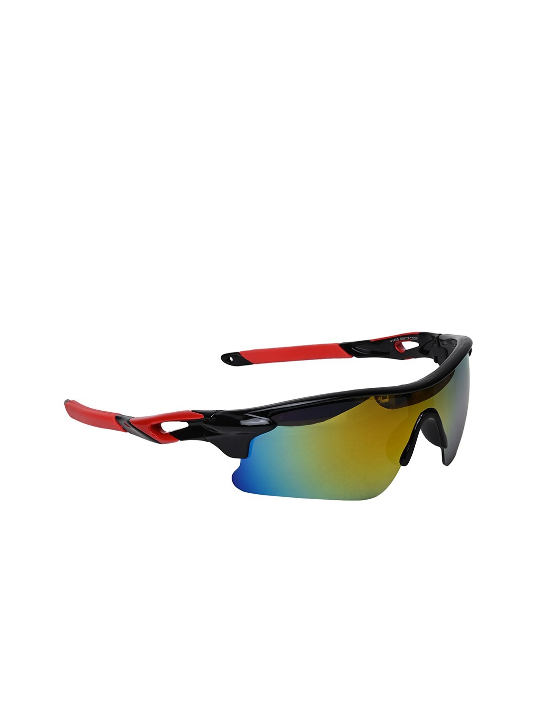 

CRIBA Unisex Sports Sunglasses with UV Protected Lens CR_SPRT_RED-MULTI, Blue