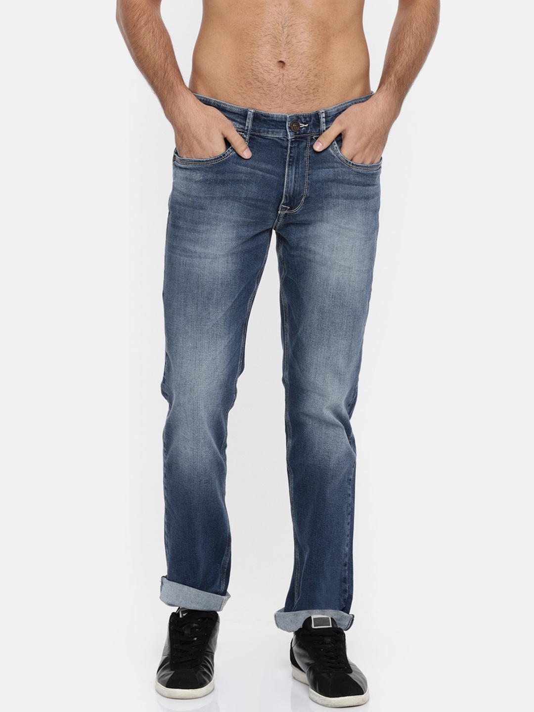 

Flying Machine Men Blue Slim Fit Mid-Rise Clean Look Stretchable Jeans