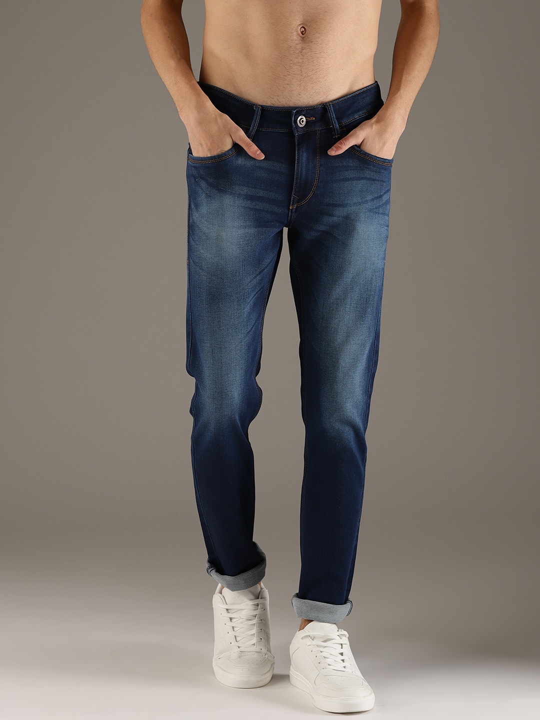 

Flying Machine Men Blue Jackson Fit Mid-Rise Clean Look Stretchable Jeans