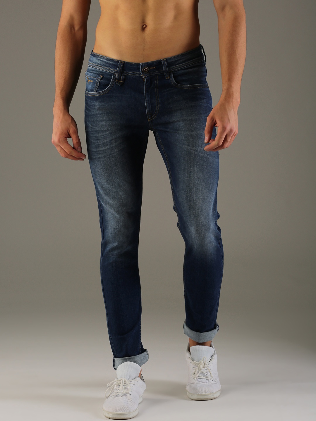 

Flying Machine Men Blue Slim Fit Mid-Rise Clean Look Stretchable Jeans