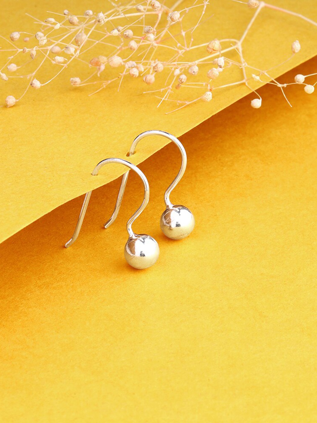 

GIVA Rhodium-Plated Contemporary Drop Earrings, Silver