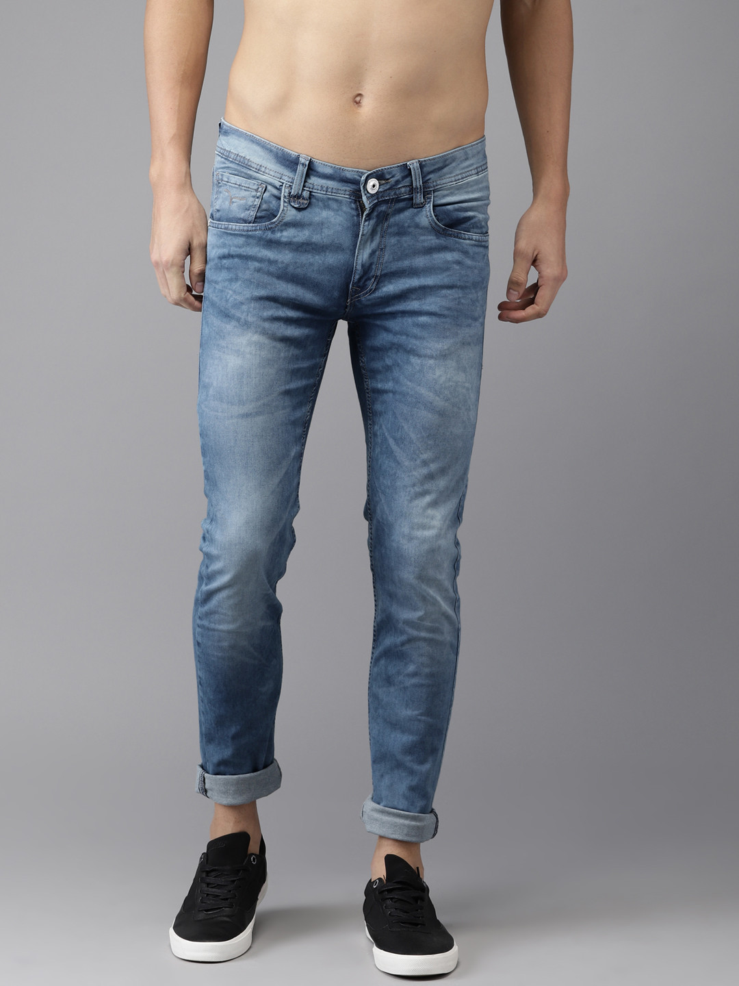

Flying Machine Men Blue Jackson Skinny Fit Mid-Rise Clean Look Stretchable Jeans