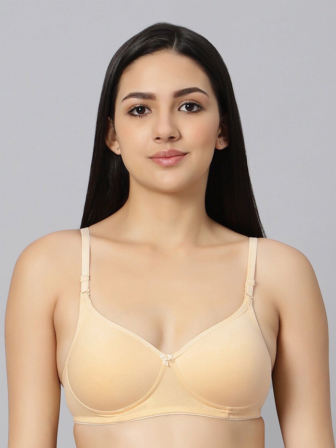 

Bluenixie Medium Coverage Lightly Padded Multiway Straps Non-Wired Everyday Bra, Nude