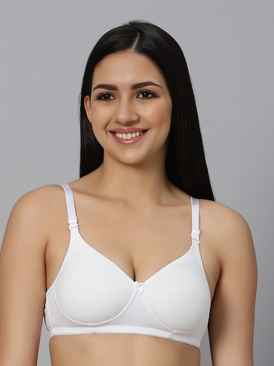 

Bluenixie Cotton Non-Wired Multiway Straps Padded Bra, White