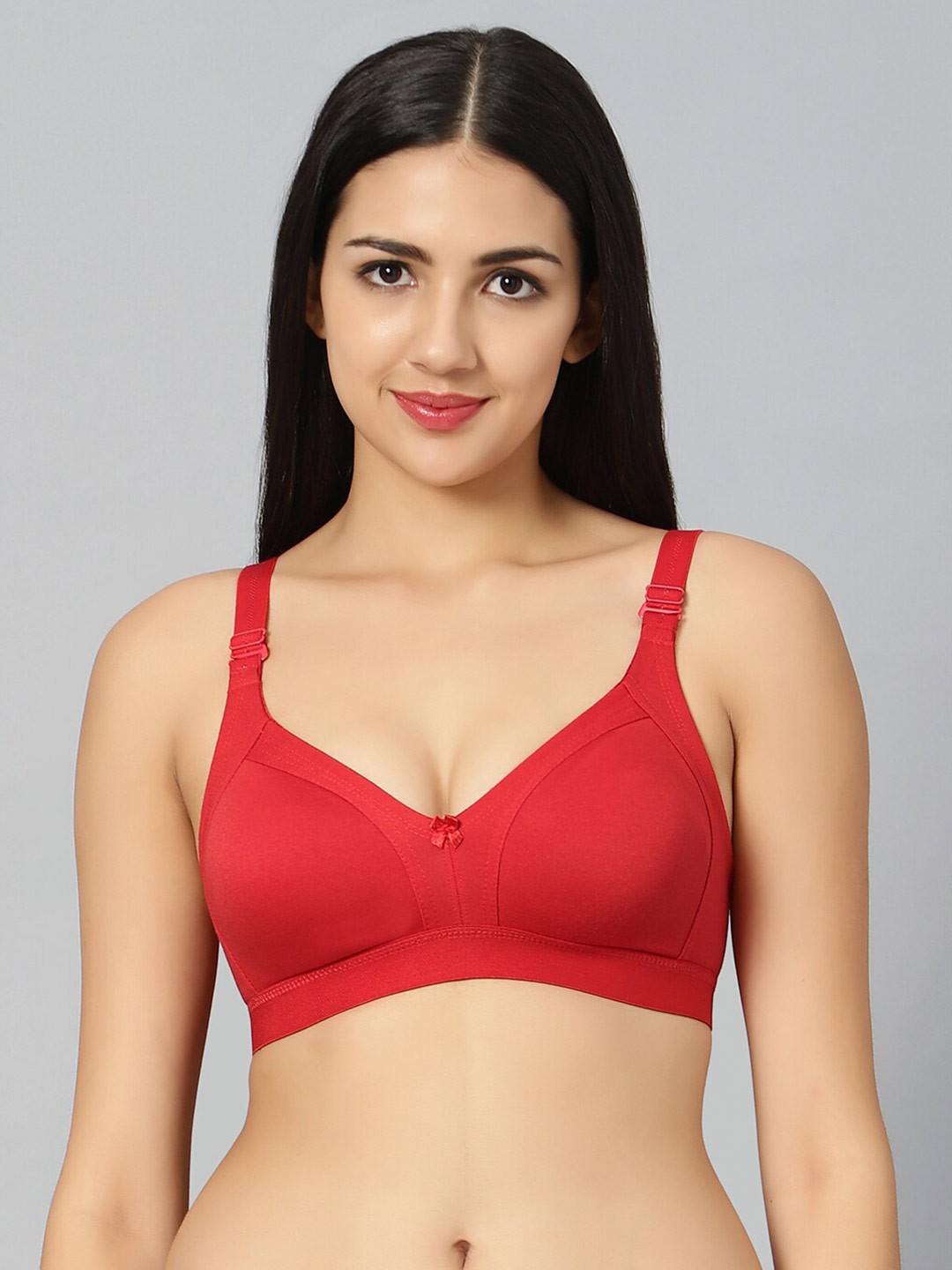 

Bluenixie Non-Padded Full Coverage Seamless Cotton T-Shirt Bra, Maroon