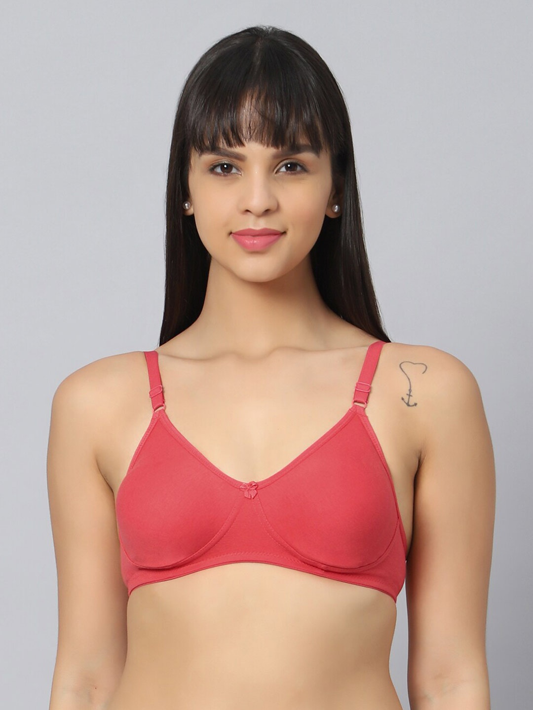 

Bluenixie Full Coverage T-shirt Bra With All Day Comfort, Pink