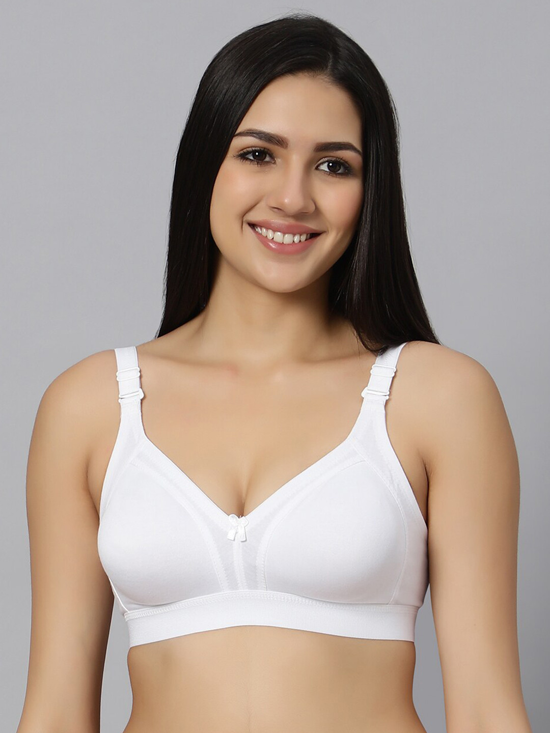 

Bluenixie Cotton Non-Wired Multiway Straps Full Coverage Bra, White