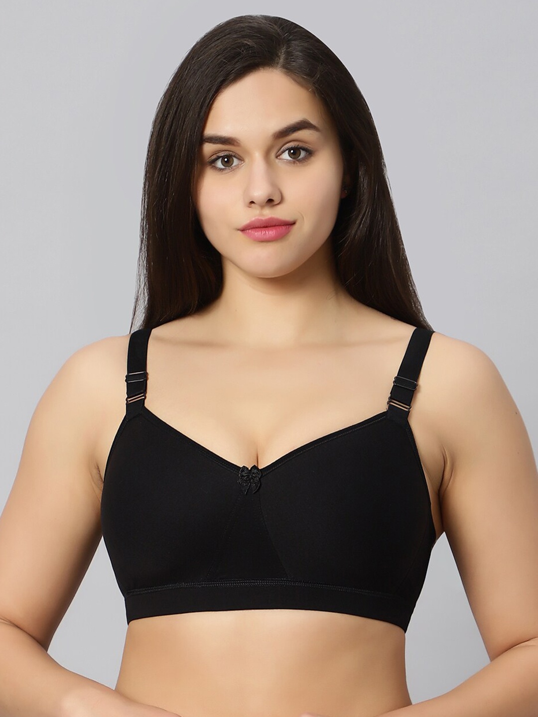 

Bluenixie Cotton Full Coverage Non-Wired Padded Bra, Black