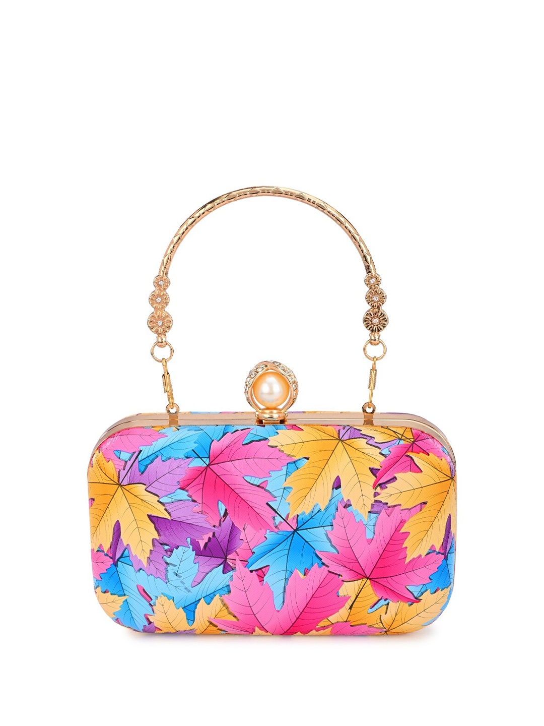

Toobacraft Printed Box Clutch, Blue