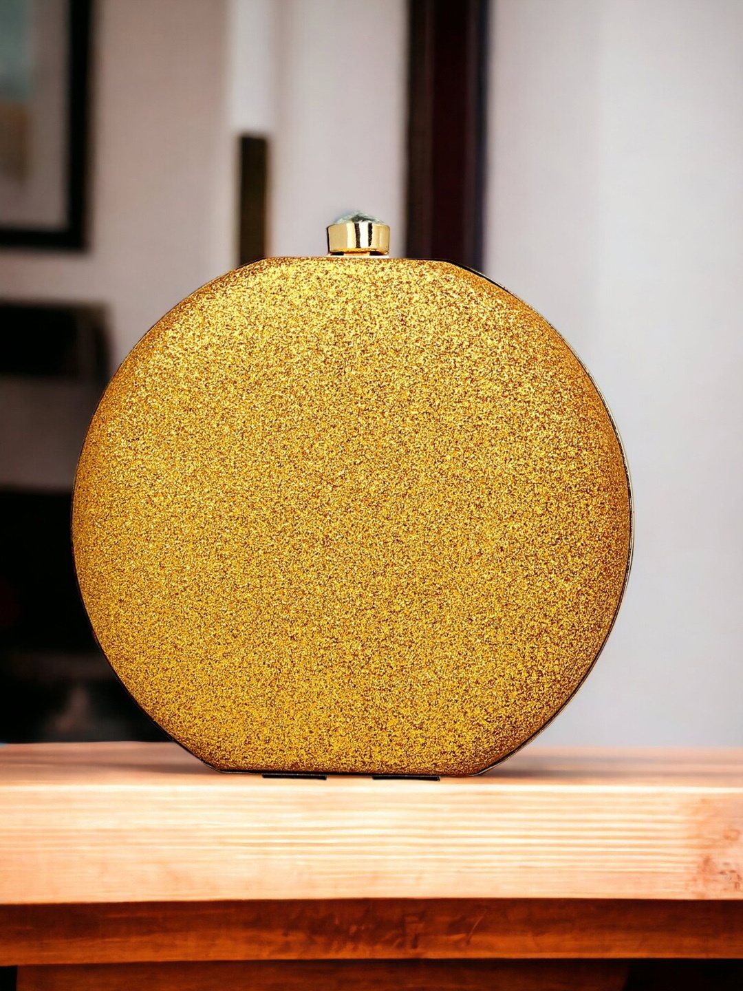 

Toobacraft Embellished Box Clutch, Gold