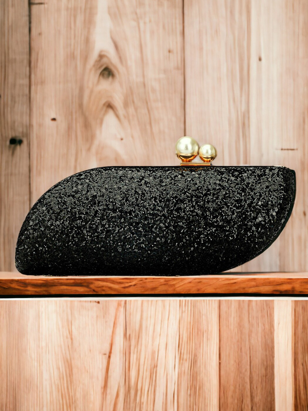 

Toobacraft Embellished Box Clutch, Black